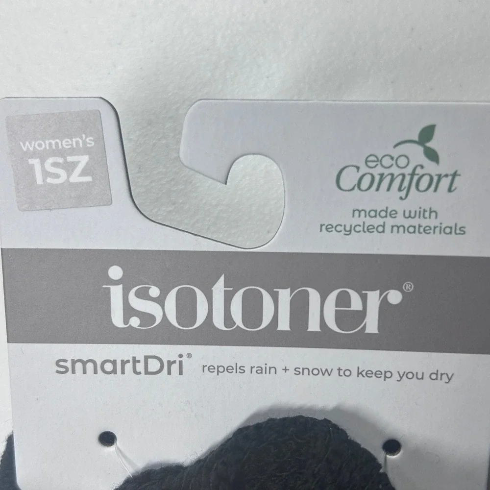 Isotoner Eco Comfort Gloves SmartDri Touchscreen Gloves‎ Women's Black NEW - Picture 4 of 5